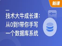 技术大牛成长课,从0到1带你手写一个数据库系统(完结)